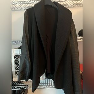 theory 'Laura' Leather Sleeve Jacket. Size S